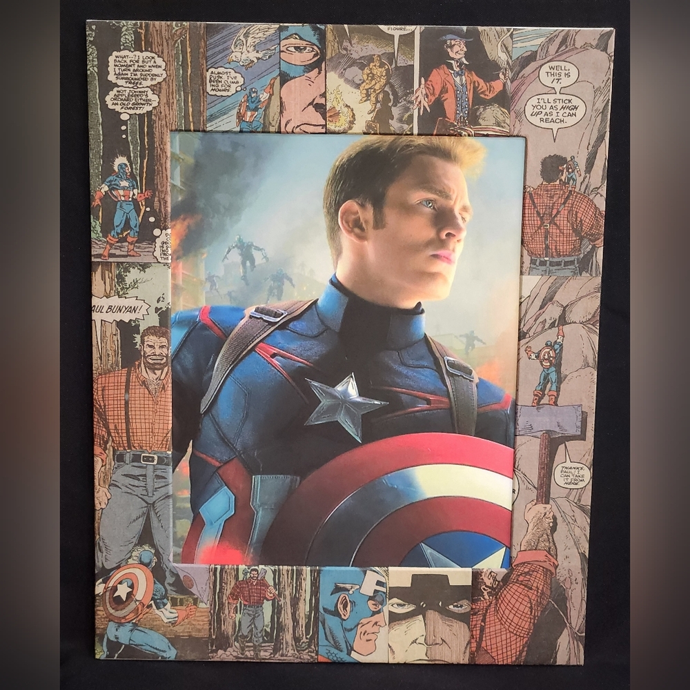Chris Evans as Captain America Custom Matted Photo